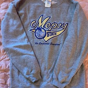 Disney Gray Crewneck Sweater with Moppy Logo
